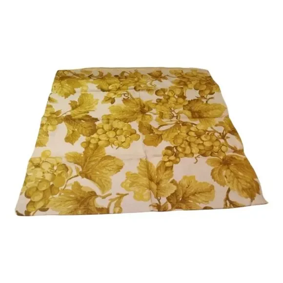 Le Telerie Toscane Gold Grapes Dinner Napkins Set of 4 Made in Italy - Picture 5 of 5